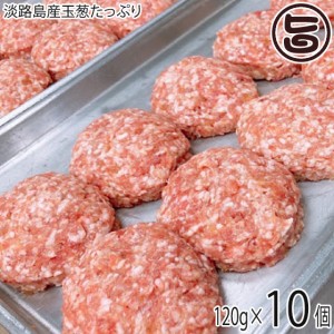 ニコマート 淡路島玉ねぎたっぷりハンバーグ 120g×10個 淡路島産 たまねぎ 国産肉使用 小分け パック 冷凍