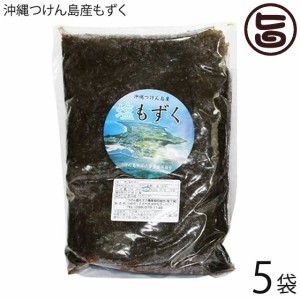 つけん島モズク事業協同組合 津堅島 塩モズク 1kg×5袋 沖縄 人気 土産 定番 海藻 フコイダン豊富