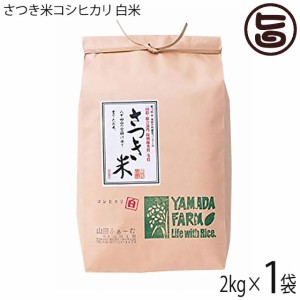 山田ふぁーむ さつき米コシヒカリ 白米 2kg 青森県 土産 お米 無化学肥料 減農薬