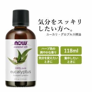 ナウフーズ ユーカリ・グロブルス精油 118ml (4oz) NOW Foods Eucalyptus Globulus Oil ハーブ エッセンシャルオイル アロマオイル