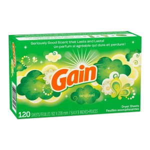 オリジナルドライヤーシート (乾燥機用衣料柔軟剤) 120枚入り Gain (ゲイン)