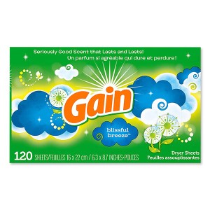 Gain ゲイン ドライヤーシート ブリスフルブリーズ 120枚 しわ伸ばしアメリカ [海外直送] アメリカ 有名ブランド 米国