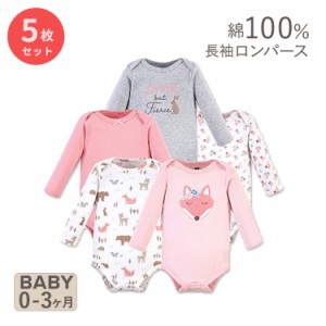 ハドソンベビー コットン ベビー服 ロンパース 長袖 5枚セット ガールフォックス Hudson Baby Cotton Long-Sleeve Girl Fox こども服 女