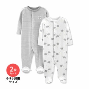 シンプル ジョイズ バイ カーターズ コットンフット ベビー服 ゾウ 2枚セット Simple Joys by Carter&apos;s ぞう アニマル こども服 男