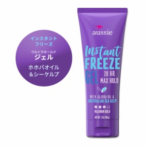 オージー インスタント フリーズ マックスホールド ヘアージェル 198g Aussie Instant Freeze Sculpting Maximum Hold Hair Gel, 7 Oz カ