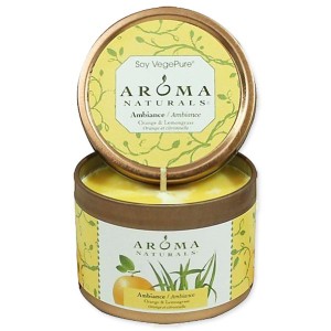 100%天然大豆エッセンシャルオイルキャンドル アンビアンス オレンジ & レモングラス 79.38g（2.8oz） Aroma Naturals（アロマナチュラル