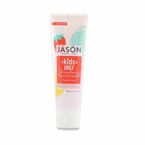 Jason Natural キッズオンリー! ナチュラルトゥースペースト 子ども用歯磨き粉 ストロベリー 4.2 oz (119g) ジェイソンナチュラル