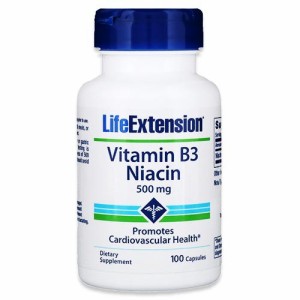 ビタミンB3ナイアシン 500 mg 100カプセルLife Extension（ライフエクステンション）