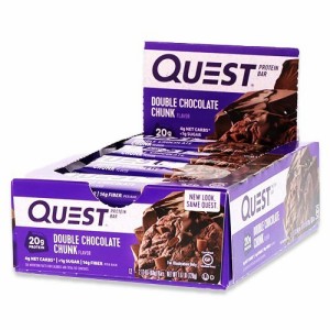 QUESTプロテインバー ダブルチョコレートチャンク 12本 60g （2.12oz）クエストニュートリション