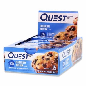 QUESTプロテインバー ブルーベリーマフィン 12本 60g （2.12oz）クエストニュートリション