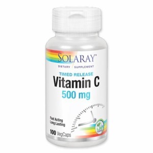 タイムリリース ビタミンC 500 mg ベジタブルカプセル 100 粒 Solaray（ソラレー）