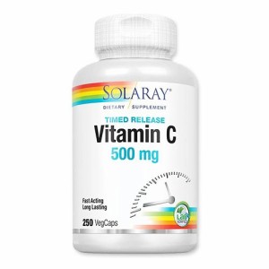 タイムリリース ビタミンC 500 mg ベジタブルカプセル 250 粒 Solaray（ソラレー）