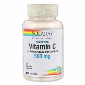 バッファード ビタミンC 500 mg ベジタブルカプセル100 粒 Solaray（ソラレー）