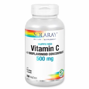 バッファード ビタミンC 500 mg ベジタブルカプセル250 粒 Solaray（ソラレー）