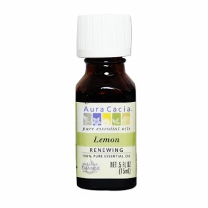 Aura Cacia オーラカシアレモン 100%ピュア エッセンシャルオイル（精油） 15ml