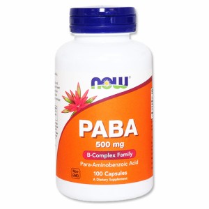 PABA（パラアミノ安息香酸） 500mg 100粒 NOW Foods（ナウフーズ）