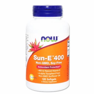 Sun-E（天然ビタミンE） 400IU 120粒 NOW Foods（ナウフーズ）