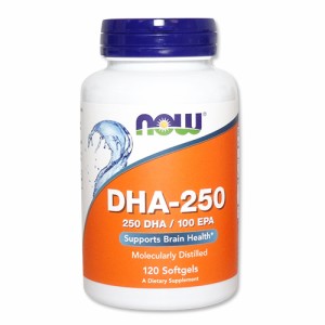 DHA-250 （DHA&EPA配合）120粒 NOW Foods（ナウフーズ）