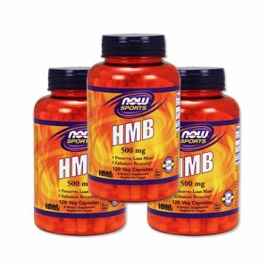 3個セット HMB 500mg 120粒 NOW Foods（ナウフーズ）