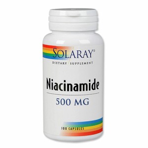 ソラレー ナイアシンアミド 気持ち良し サプリメント 500mg 100粒 Solaray Niacinamide ベジカプセル ビタミンB3  with アロエベラ