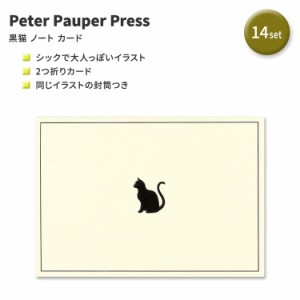 ピーターパウパープレス 黒猫のカード 封筒 箱入り Peter Pauper Press Black Cat Note Cards グリーティングカード レターセット メモ 