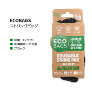 エコバッグ ストリングバッグ トートハンドル ブラック ECOBAGS PACKAGED STRING BAG - TOTE HANDLE マイバッグ トートバッグ お買い物 