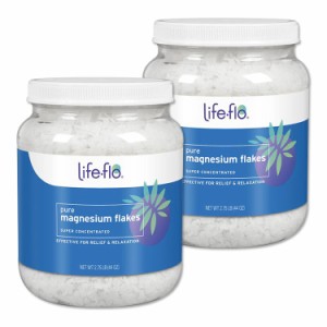 [2個セット] ピュア マグネシウム フレーク 塩化マグネシウムブライン 約1.2kg Life Flo Health Pure Magnesium Flakes