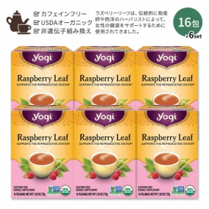 [6個セット] ヨギティー ラズベリーリーフ ハーブティー 16包 29g (1.02oz) Yogi Tea Raspberry Leaf ハーバルティー ティーバッグ カフ