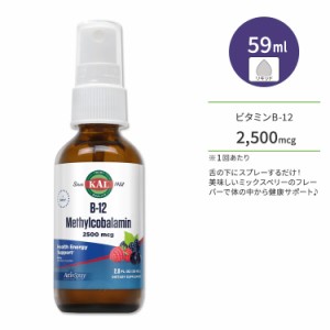 カル ビタミン B-12 メチルコバラミン 2500mcg 59ml (2floz) リキッド スプレー ミックスベリーフレーバー KAL B-12 Methylcobalamin Liq