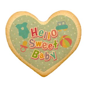 クッキー イラスト プリント メッセージ Hello Sweet Baby01 ハート お祝い プチギフト 洋菓子 お菓子 お取り寄せスイーツ 通販 人気 贈