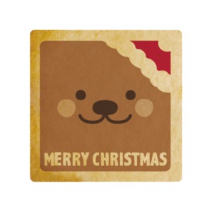 クッキー イラスト プリント メッセージ クリスマス 動物たちのクリスマス_くま お祝い プチギフト 洋菓子 お菓子 お取り寄せスイーツ 通