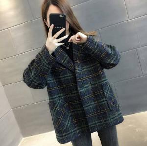 チェック ロング コート 韓国 グリーンの通販 Au Pay マーケット