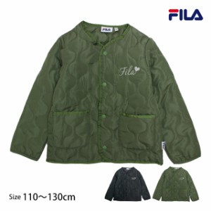 キルトジャケット フィラ FILA 女の子 キッズ ガールズ 中綿 前開き スナップボタン 子供 110cm 120cm 130cm