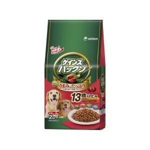 愛犬元気 ゲインズパックン 13歳以上用 ビーフ・ささみ・緑黄色野菜・小魚入り 2kg 犬用 ドッグフード