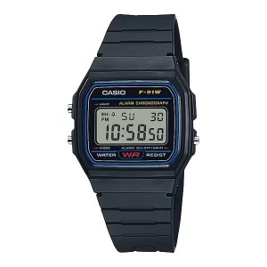 カシオ(CASIO) 腕時計 カシオコレクション スタンダード F-91W-1JH メンズ ブラック 軽い 生活防水 暗所で見やすい