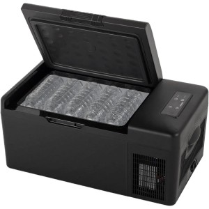 【在庫有・即納】山善 ポータブル冷蔵庫 冷凍冷蔵庫 15L コンプレッサー式 車載 冷蔵庫 冷凍庫 小型 クーラーボックス 節電モード ブラッ
