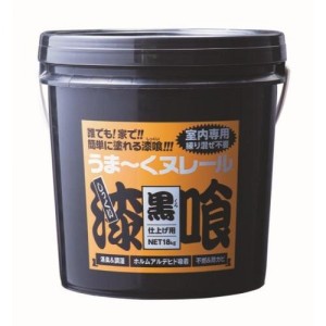 日本プラスター うま~くヌレール 18kg 黒 漆喰 仕上げ用 塗り面積約16平米 DIY 吸湿 調湿