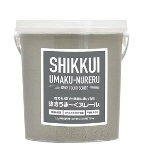 日本プラスター うま~くヌレール 5kg コンクリートグレー 漆喰 仕上げ用 塗り面積約4.5平米 DIY 吸湿 調湿