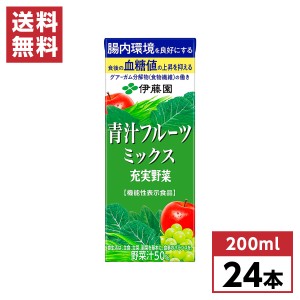 伊藤園 充実野菜 青汁フルーツミックス 紙パック 200ml×24本(1ケース)　機能性表示食品 野菜ジュース 飲料 箱買い まとめ買い