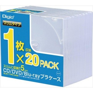 ＣＤ／ＤＶＤプラケーススリム２０Ｐ