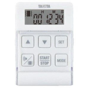 タニタ デジタルタイマー バイブレーションタイマー クイック TD-370N  ホワイト 勉強 24時間 タイマー