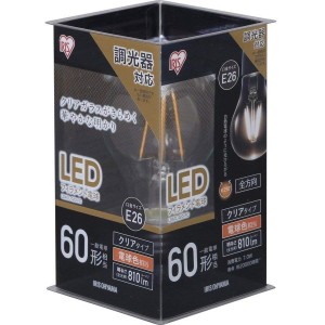 アイリスオーヤマ LED電球 フィラメント 口金直径26mm 60W形相当 電球色 全配光タイプ 調光器対応 クリア LDA7L-G/D-FC