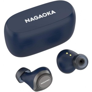 NAGAOKA Bluetooth5.0対応 オートペアリング機能搭載 最大8時間再生対応 完全ワイヤレスイヤホン BT824BL ブルー