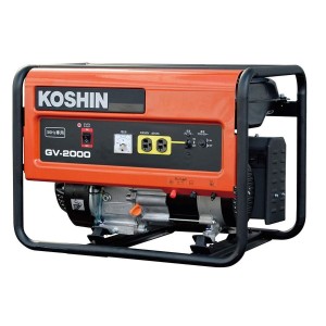 【送料無料】工進(KOSHIN) スタンダード 発電機 (定格出力2.0kVA) GV-2000 50Hz用 オープン型 非常用 防災用 災害用 備蓄 災蓄 非常用 電