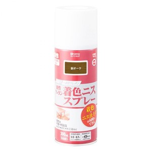 カンペハピオ(Kanpe Hapio) 油性ウレタン着色ニス スプレー 300ml 新オーク　高耐久 木部用 高性能ウレタン樹脂塗料 ツヤ仕上げ