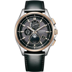 シチズン ATTESA アテッサ BY1004-17X ブラック メンズ ウォッチ 腕時計 アナログ式 光発電 月齢自動計算機能 ルナプログラム 防水 男性 