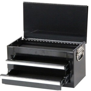 SK11 ミニツールチェスト 2段 285×155×148mm ブラック STR1002BK　道具箱 ツールボックス 卓上 ケース 工具箱 工具収納