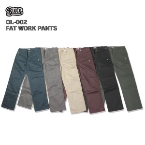 BLUCO(ブルコ)OL-002 FAT WORK PANTS 全6色(ベージュ・ブラック・ブラウン・グレー・ネイビー・オリーブ) 