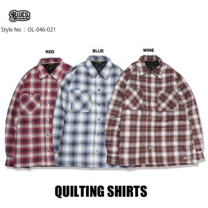 BLUCO(ブルコ)OL-046-021 QUILTING SHIRTS 3色(BLU・RED・WINE)