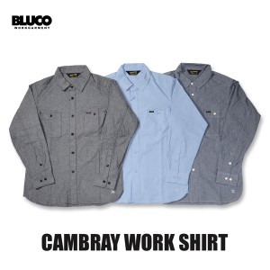 BLUCO(ブルコ) OL-1121 CAMBRAY WORK SHIRT 3色(NVY/BLU/BLK)